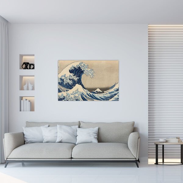 Kép - Katsushika Hokusai, Under the Wave off Kanagawa, reprodukciók (90x60 cm)