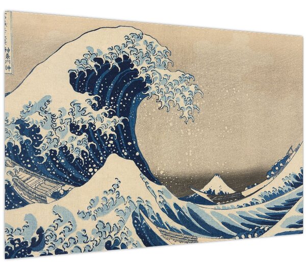 Kép - Katsushika Hokusai, Under the Wave off Kanagawa, reprodukciók (90x60 cm)