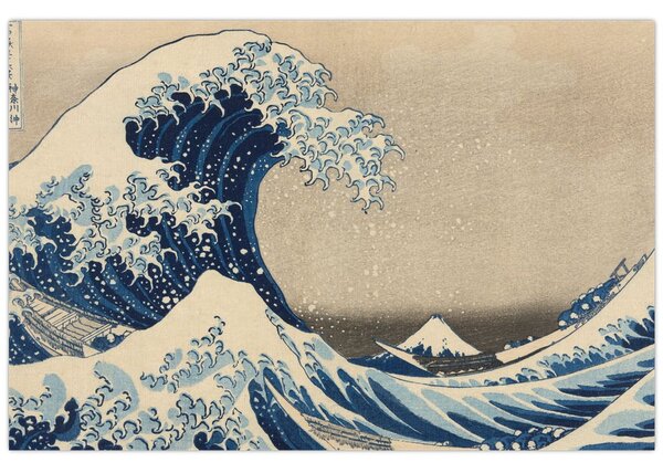 Kép - Katsushika Hokusai, Under the Wave off Kanagawa, reprodukciók (90x60 cm)
