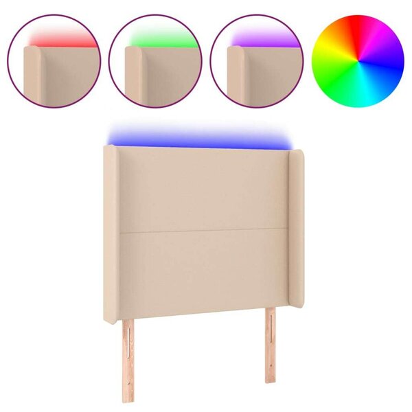 VidaXL LED-es Fejtámla - Műbőr - 103x16x118/128cm