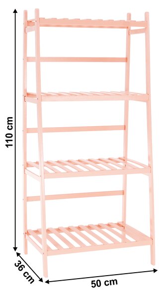 KONDELA Összecsukható polcállvány, rózsaszín, NEPEL TYP 4 + ajándék
