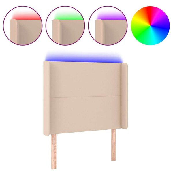VidaXL LED-es Fejtámla - Műbőr - 103x16x118/128cm