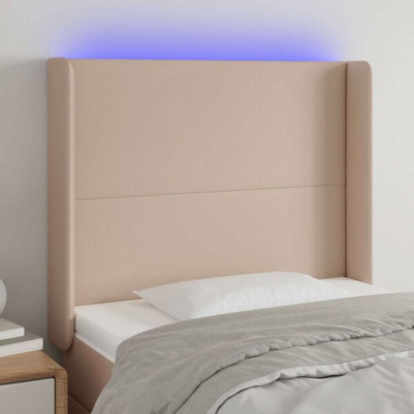 VidaXL LED-es Fejtámla - Műbőr - 103x16x118/128cm