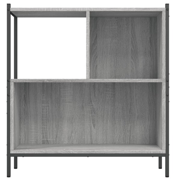 Szürke sonoma színű szerelt fa könyvespolc 72 x 28 x 77,5 cm