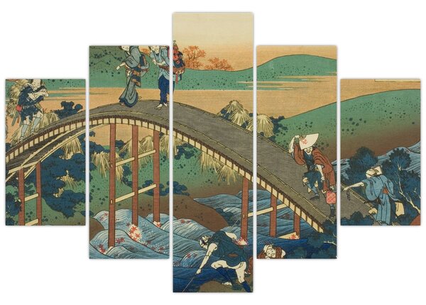 Kép - Katsushika Hokusai, Ariwara no Narihirafrom the series One Hundred, Poems Explained by the Nurse (Hyakunin isshu uba ga etoki), reprodukciók (150x105 cm)