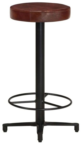 VidaXL Bárszék - 2 db - Barna Valódi Bőr - 66 cm