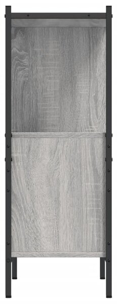 Szürke sonoma színű szerelt fa könyvespolc 72 x 28 x 77,5 cm