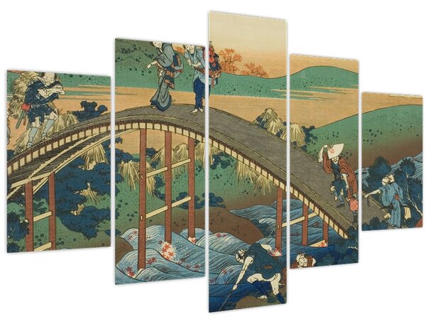 Kép - Katsushika Hokusai, Ariwara no Narihirafrom the series One Hundred, Poems Explained by the Nurse (Hyakunin isshu uba ga etoki), reprodukciók (150x105 cm)