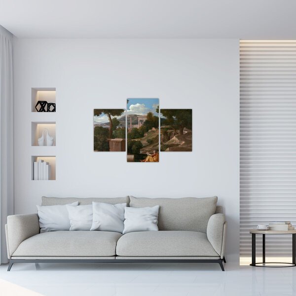 Kép - Nicolas Poussin, Landscape with Saint John on Patmos, reprodukciók (90x60 cm)