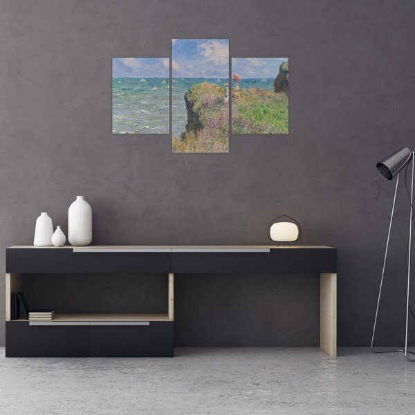 Kép - Claude Monet, Cliff Walk at Pourville, reprodukciók (90x60 cm)