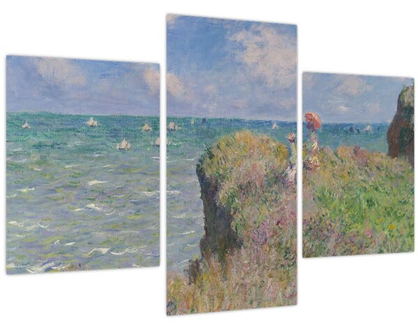 Kép - Claude Monet, Cliff Walk at Pourville, reprodukciók (90x60 cm)