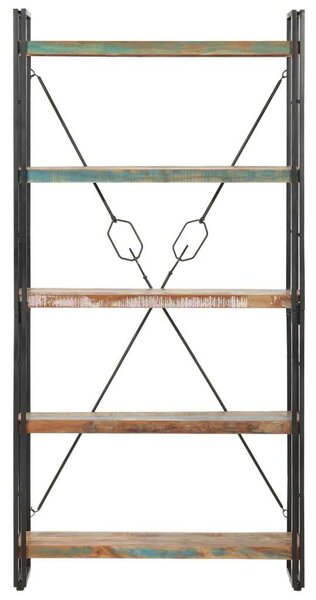 VidaXL Ipari Fa Könyvespolc - 5 Polc - 90x30x180 cm