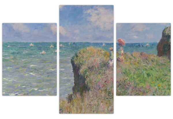 Kép - Claude Monet, Cliff Walk at Pourville, reprodukciók (90x60 cm)