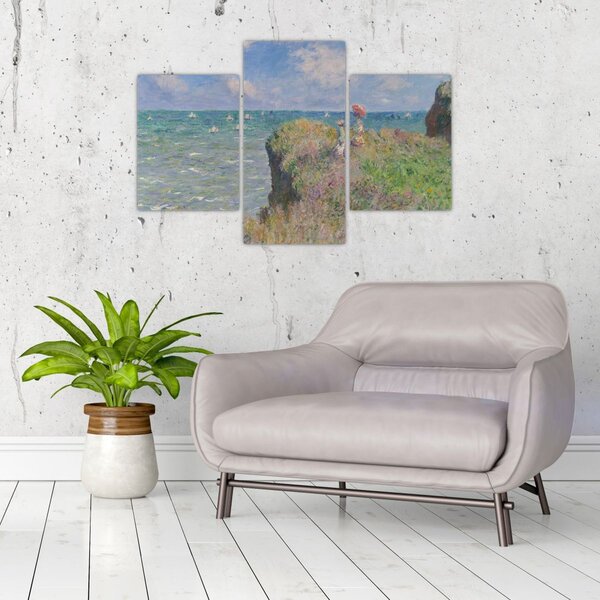 Kép - Claude Monet, Cliff Walk at Pourville, reprodukciók (90x60 cm)