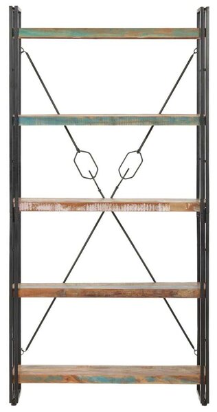 VidaXL Ipari Fa Könyvespolc - 5 Polc - 90x30x180 cm