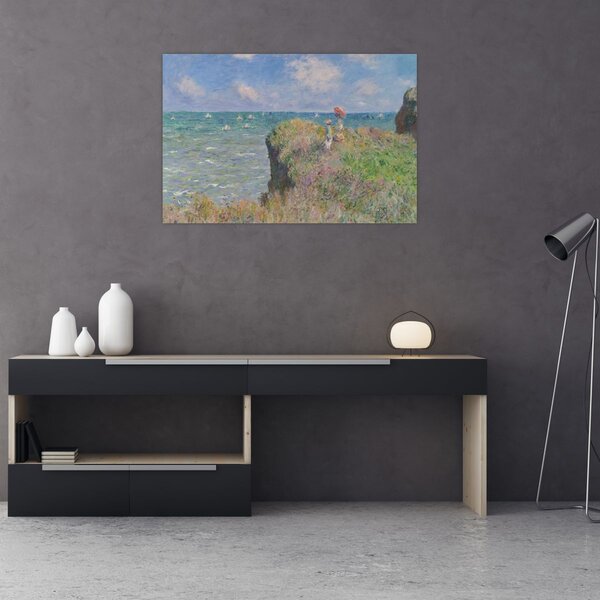 Kép - Claude Monet, Cliff Walk at Pourville, reprodukciók (90x60 cm)