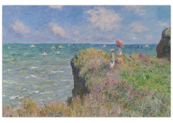Kép - Claude Monet, Cliff Walk at Pourville, reprodukciók (90x60 cm)