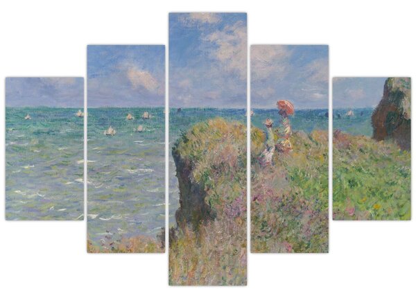 Kép - Claude Monet, Cliff Walk at Pourville, reprodukciók (150x105 cm)
