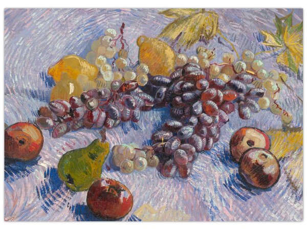 Kép - Vincent van Gogh, Grapes, Lemons, Pears, and Apples, reprodukciók (70x50 cm)