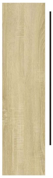 VidaXL fehér és tölgy MDF tükrös fürdőszobaszekrény 80 x 15 x 60 cm