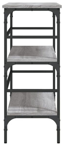 Szürke sonoma színű szerelt fa tálalóasztal 100x32x75 cm