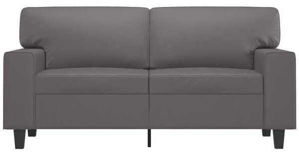 2 személyes szürke műbőr kanapé 120 cm