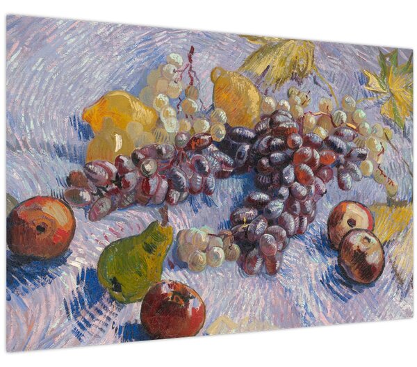 Kép - Vincent van Gogh, Grapes, Lemons, Pears, and Apples, reprodukciók (90x60 cm)