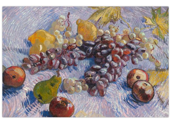 Kép - Vincent van Gogh, Grapes, Lemons, Pears, and Apples, reprodukciók (90x60 cm)