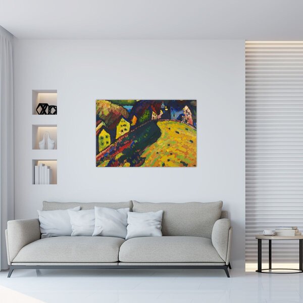 Kép - Vasily Kandinsky, Houses at Murnau, reprodukciók (90x60 cm)
