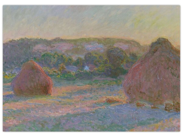 Kép - Claude Monet, Stacks of Wheat (End of Summer) , reprodukciók (70x50 cm)