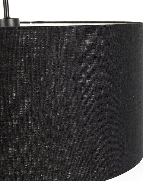 Modern lógólámpa fekete fekete árnyékolóval 50 cm - Combi 1