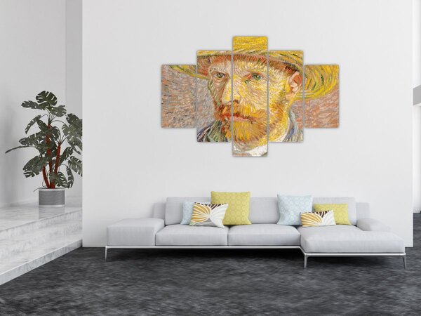 Kép - Vincent van Gogh, Self-Portrait with a Straw Hat (The Potato Peeler), reprodukciók (150x105 cm)