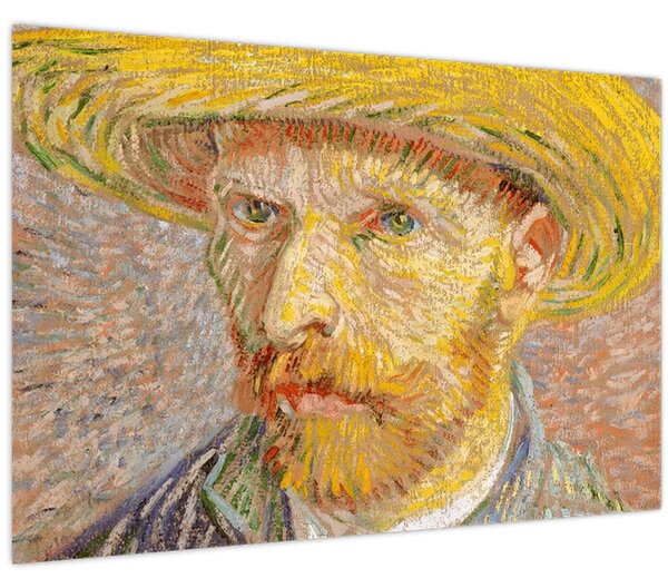 Kép - Vincent van Gogh, Self-Portrait with a Straw Hat (The Potato Peeler), reprodukciók (90x60 cm)
