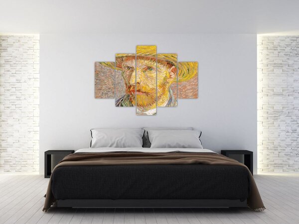 Kép - Vincent van Gogh, Self-Portrait with a Straw Hat (The Potato Peeler), reprodukciók (150x105 cm)