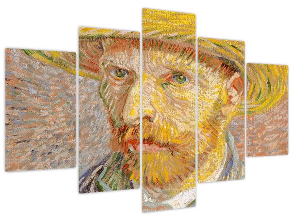 Kép - Vincent van Gogh, Self-Portrait with a Straw Hat (The Potato Peeler), reprodukciók (150x105 cm)