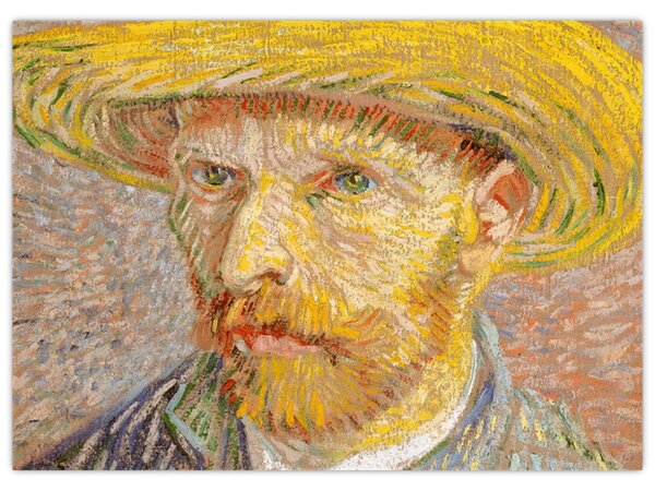 Kép - Vincent van Gogh, Self-Portrait with a Straw Hat (The Potato Peeler), reprodukciók (70x50 cm)