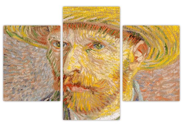 Kép - Vincent van Gogh, Self-Portrait with a Straw Hat (The Potato Peeler), reprodukciók (90x60 cm)