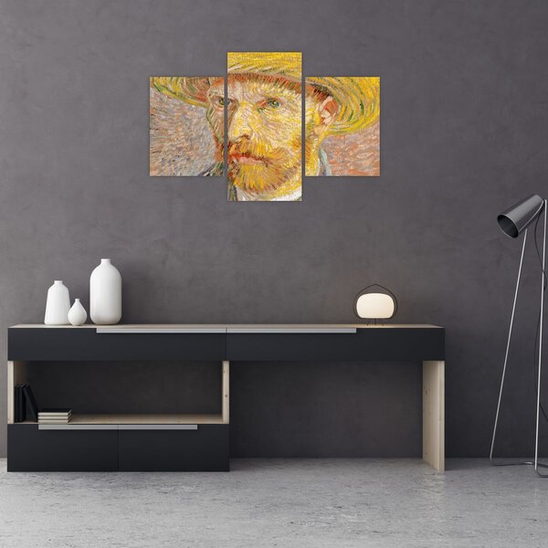 Kép - Vincent van Gogh, Self-Portrait with a Straw Hat (The Potato Peeler), reprodukciók (90x60 cm)