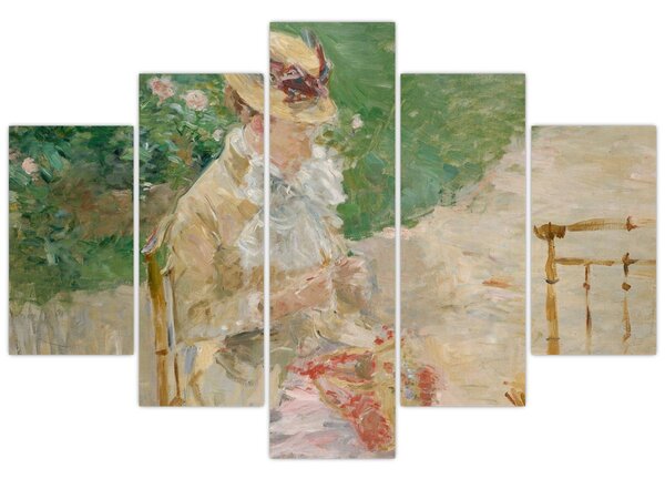 Kép - Berthe Morisot, Young Woman Knitting, reprodukciók (150x105 cm)