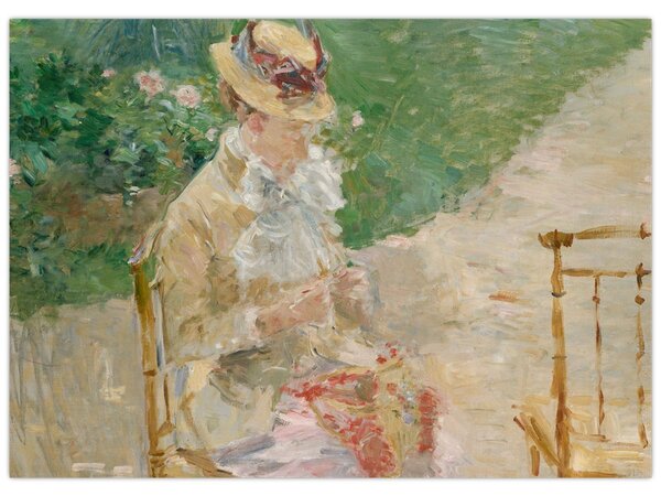 Kép - Berthe Morisot, Young Woman Knitting, reprodukciók (70x50 cm)