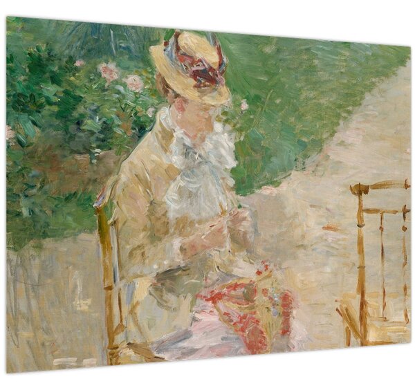 Kép - Berthe Morisot, Young Woman Knitting, reprodukciók (70x50 cm)