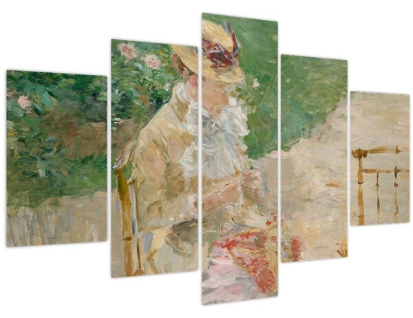 Kép - Berthe Morisot, Young Woman Knitting, reprodukciók (150x105 cm)