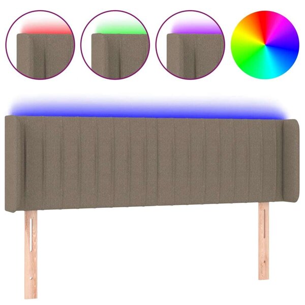 VidaXL LED Fejtámla - Szövet - 147x16x78/88cm