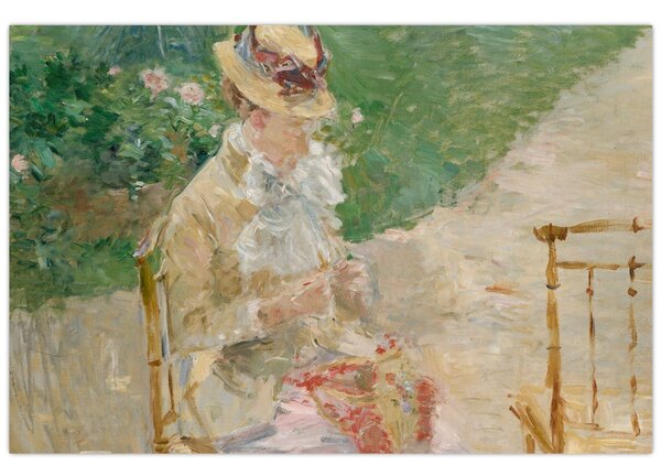 Kép - Berthe Morisot, Young Woman Knitting, reprodukciók (90x60 cm)