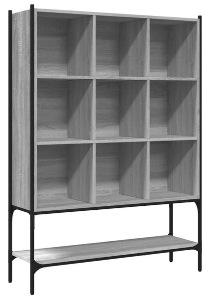 Szürke sonoma színű szerelt fa könyvespolc 102x30x141,5 cm