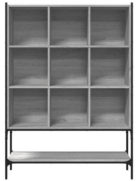 Szürke sonoma színű szerelt fa könyvespolc 102x30x141,5 cm