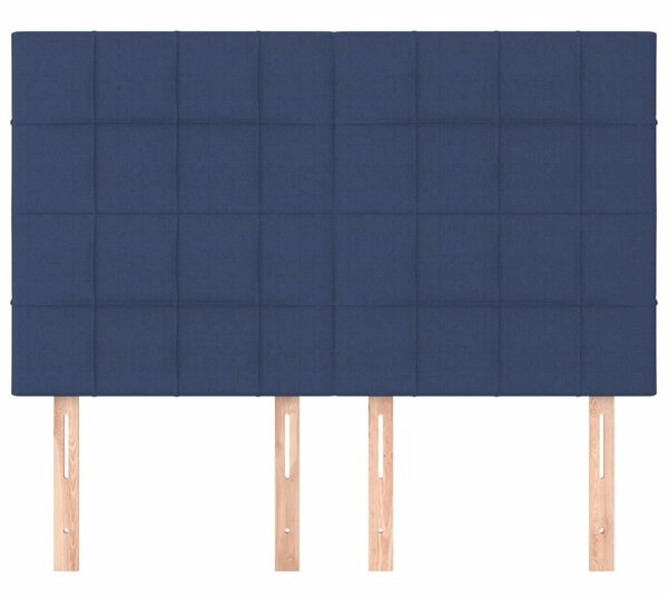 VidaXL 4 db kék szövet fejtámla 72 x 5 x 78/88 cm