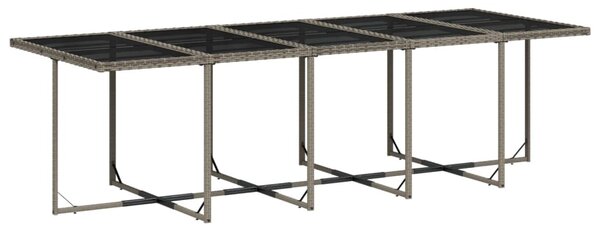 15 részes szürke polyrattan kerti ülőgarnitúra párnákkal