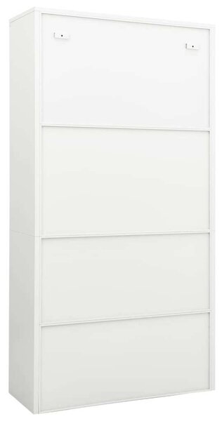 VidaXL Irodai Szekrény - Acél - Fehér - 90x40x180 cm