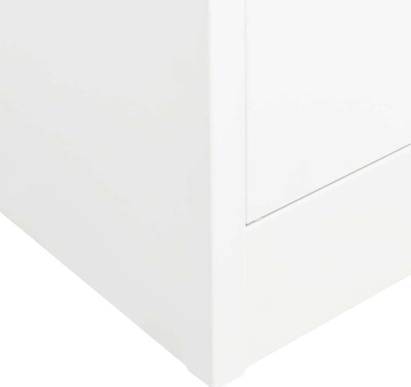 VidaXL Irodai Szekrény - Acél - Fehér - 90x40x180 cm